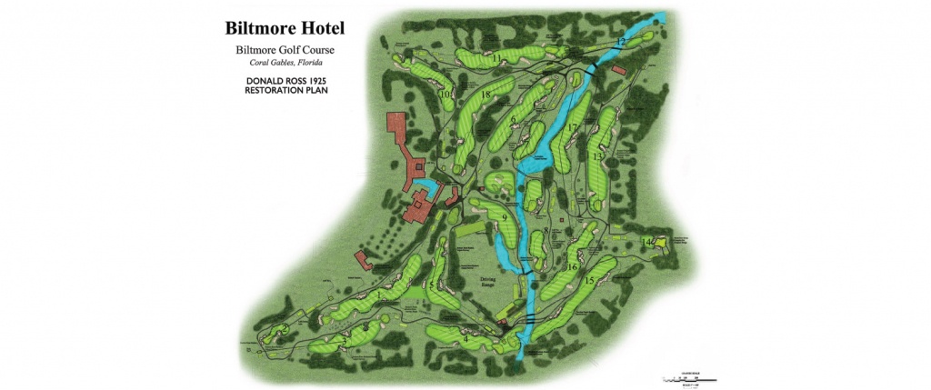 Golf Course Map - The Biltmore Hotel Miami - Florida Golf Courses Map