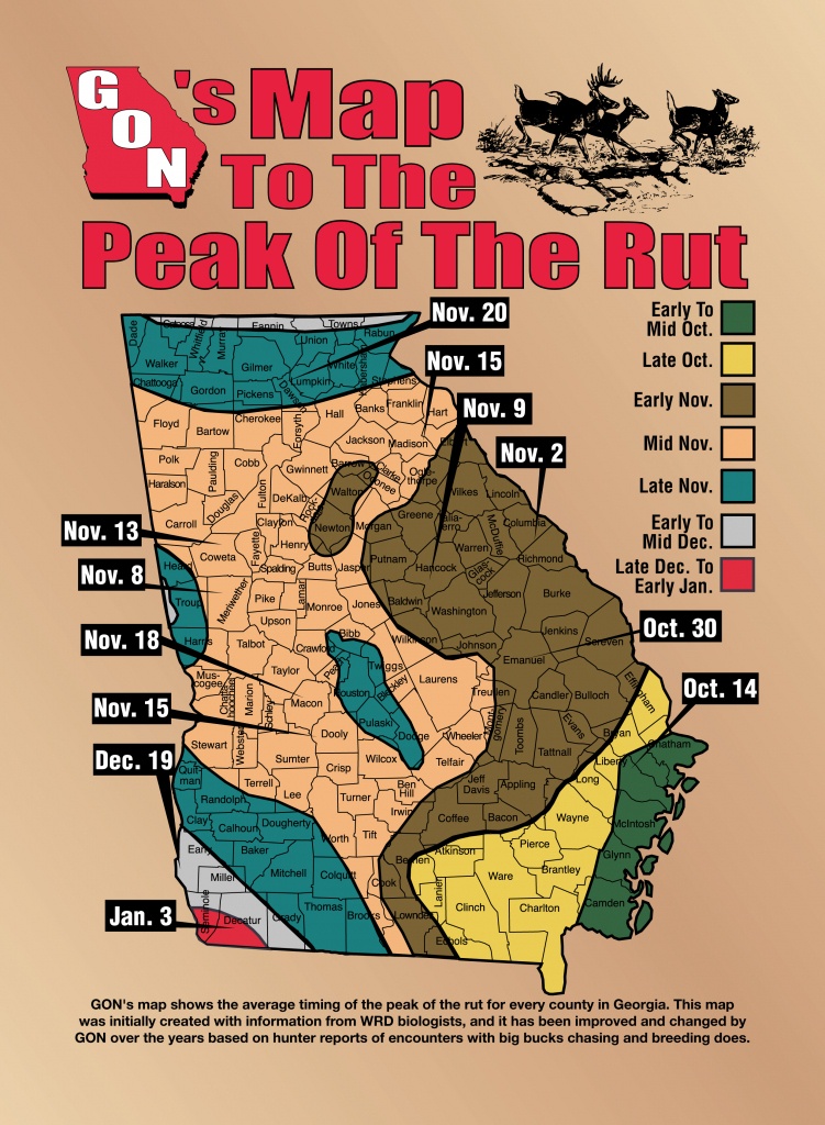 Gon&amp;#039;s Rut Map - Deer Rut Map Texas