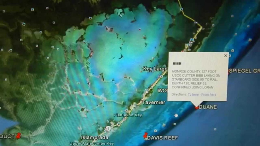 Google Earth Fishing - Florida Keys Reef Overview - Youtube - Florida Reef Maps App