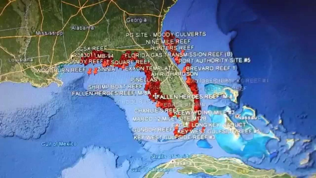 Google Earth Fishing - Florida Reefs - Florida Fishing Reef Map
