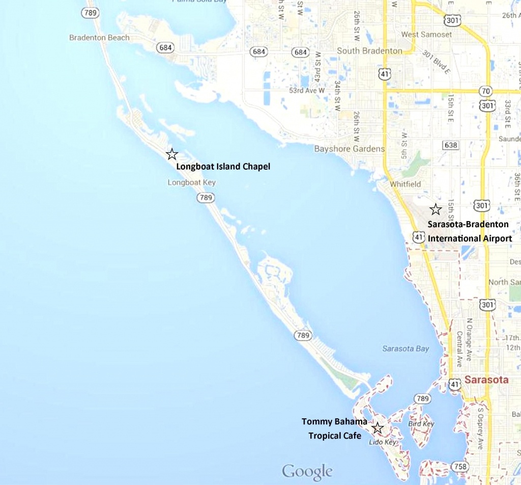 Google Map - Sarasota, Lido Key, Longboat Key, And Anna Maria Island - Google Maps Sarasota Florida