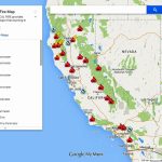 Google Maps California Southern California Wildfires Map Intended   Fires In Southern California Today Map