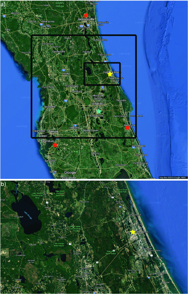 Google Terrain Maps Of Central Florida (Google Maps 2016) For (A - Google Maps Clearwater Beach Florida