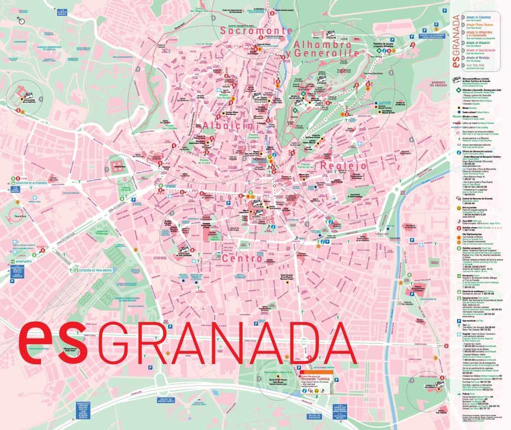 Granada Bus Map - Printable Street Map Of Granada Spain