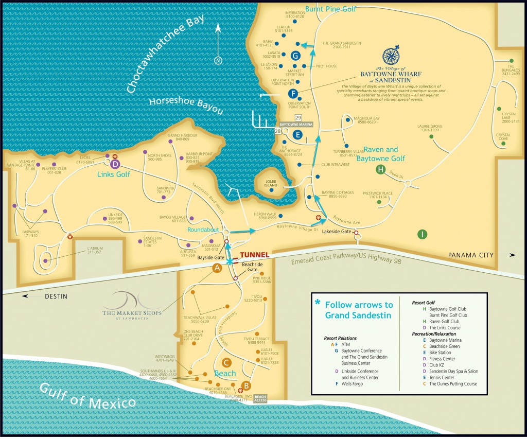 Grand Resort : Sandestin Resort Luau Map - Sandestin Florida Map
