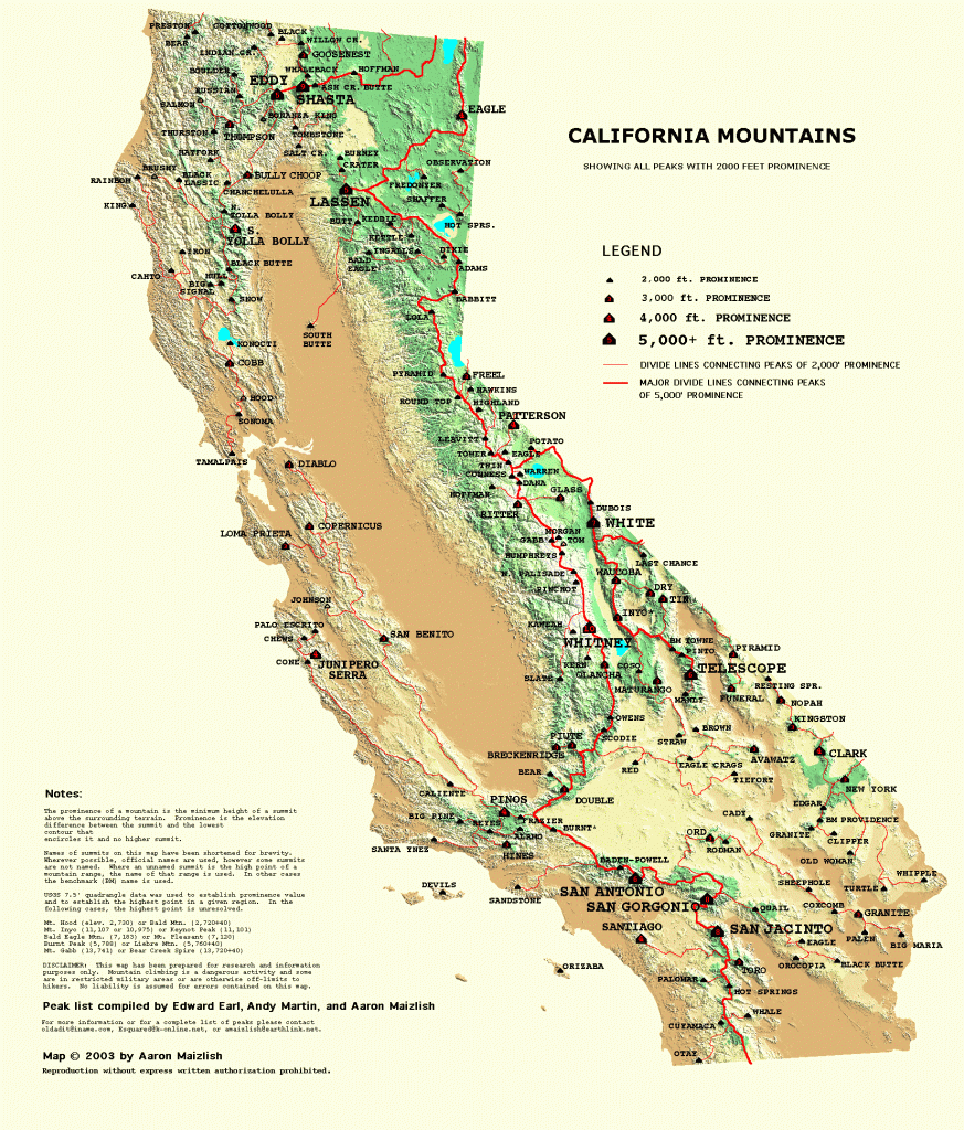 Granite Mountains : Climbing, Hiking &amp;amp; Mountaineering : Summitpost - California Desert Map