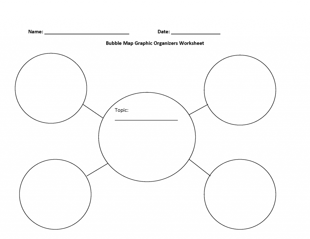 Graphic Organizers Worksheets | Bubble Map Graphic Organizers Worksheet - Bubble Map Template Printable