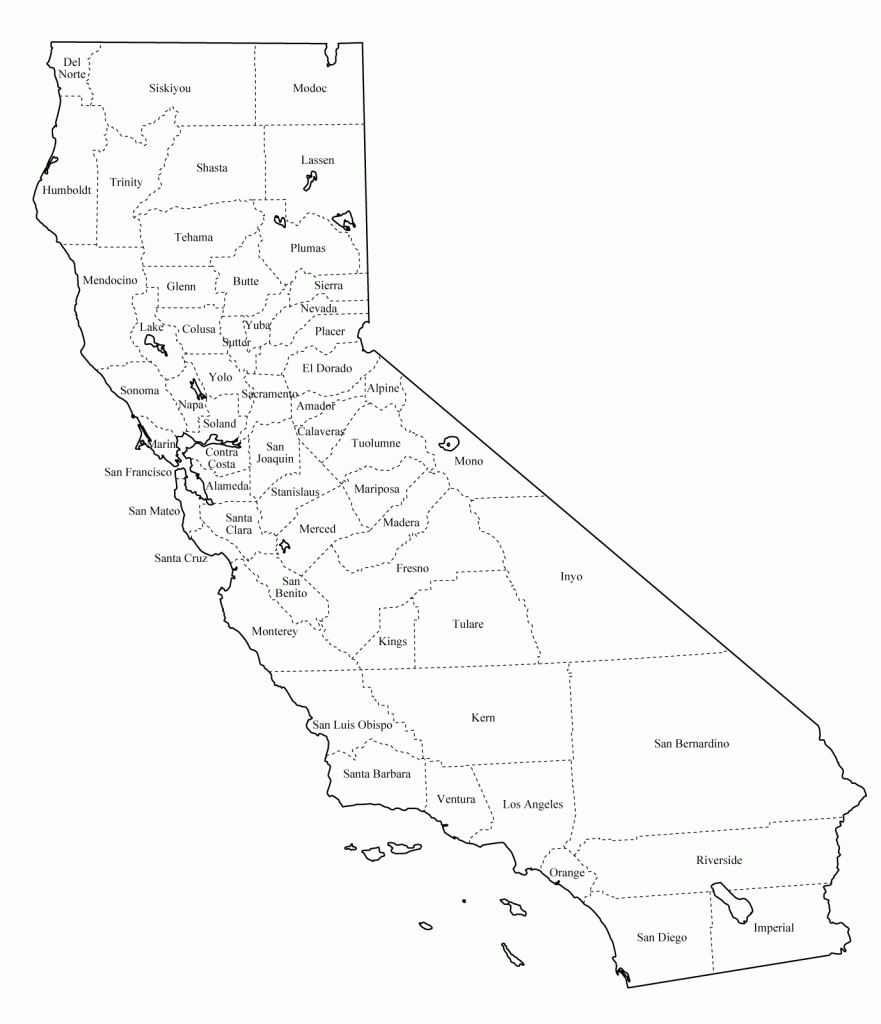 Graphics : Us States Outline With County Lines County Names Maps - California Map With County Lines