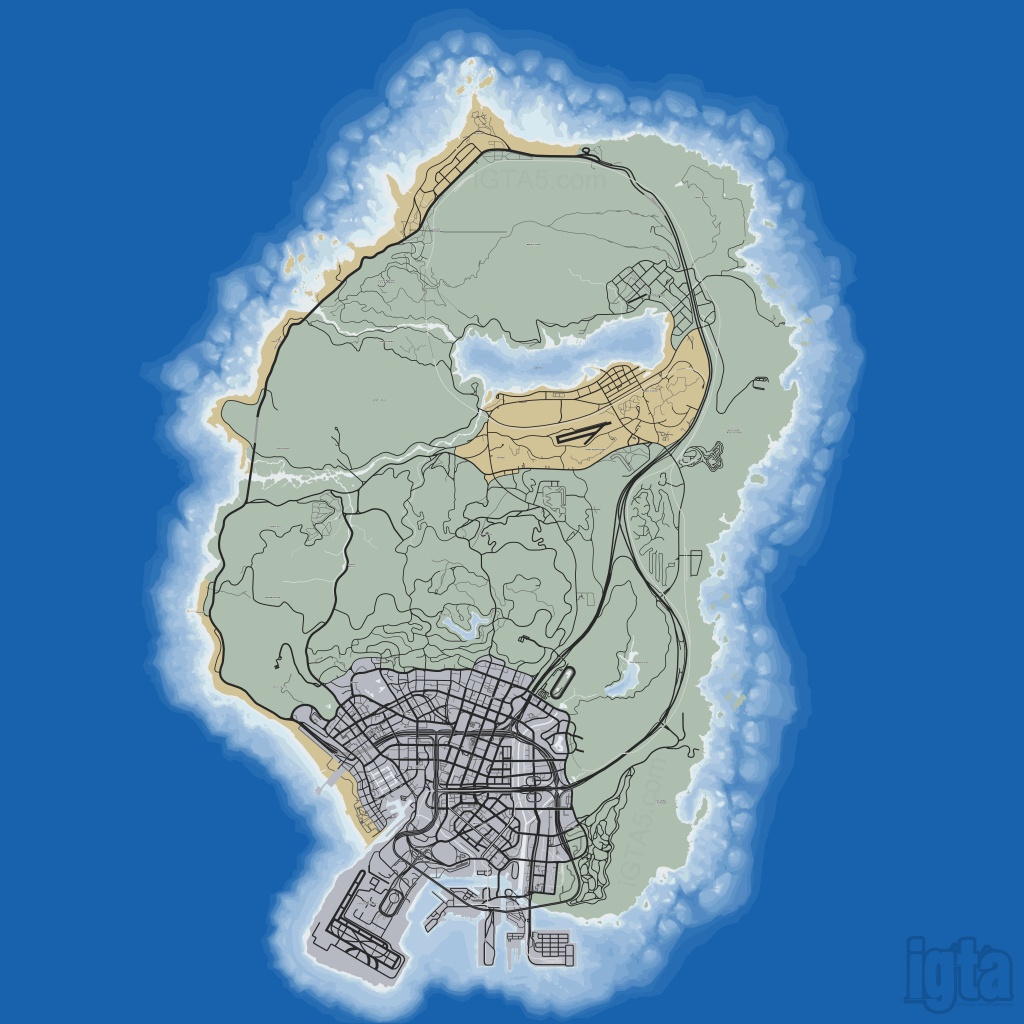 Gta 5 Map - Gta 5 Printable Map