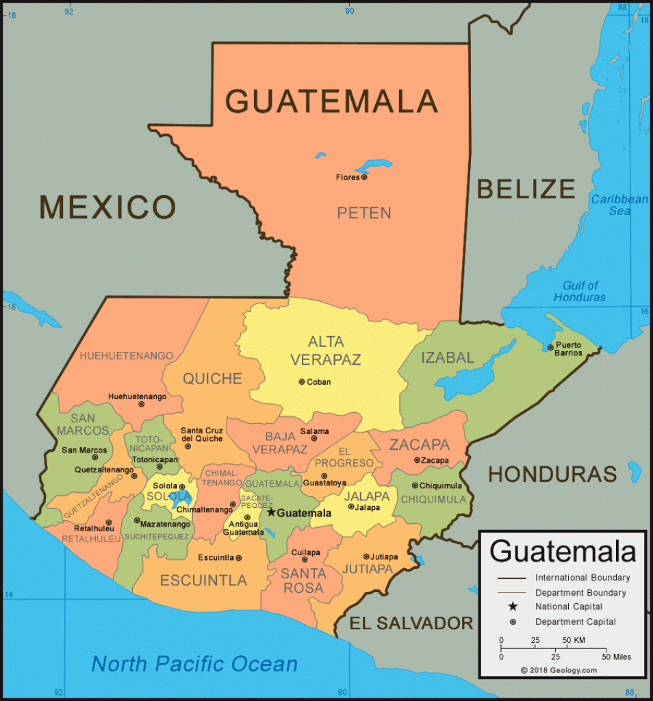 Guatemala Map And Satellite Image - Google Map Of Central Florida