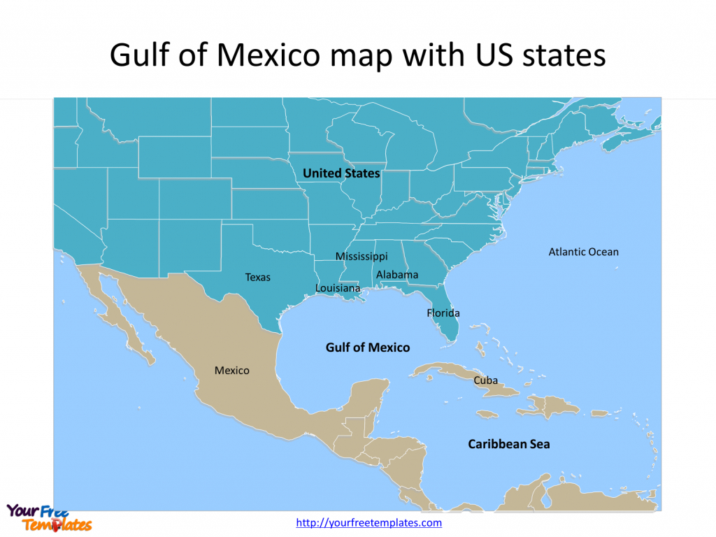 Gulf Of Mexico Map Powerpoint Templates - Free Powerpoint Templates - Mexico Florida Map