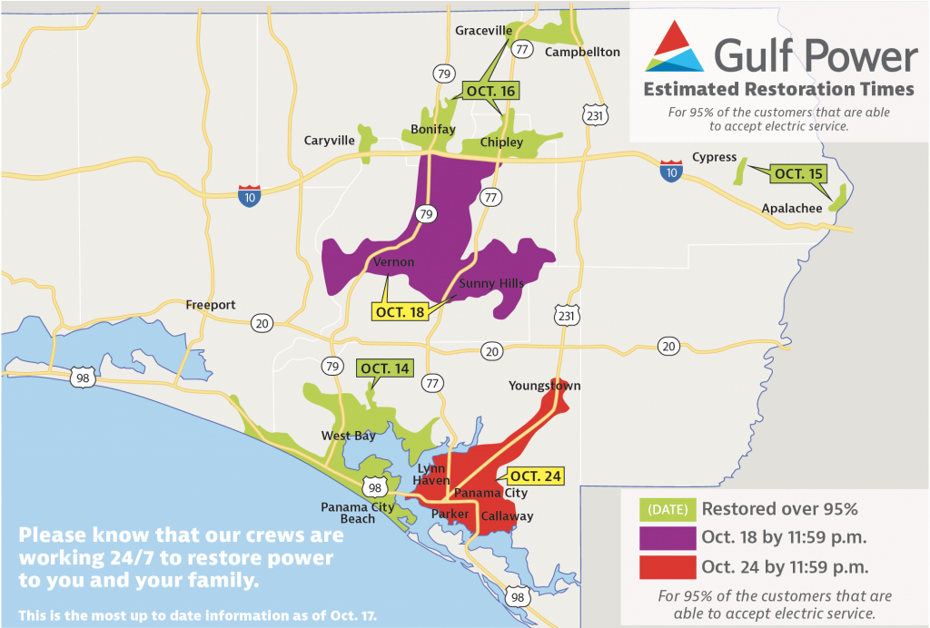Gulf Power Customers 95% Restored In Caryville, Bonifay, Chipley - Map Chipley Florida