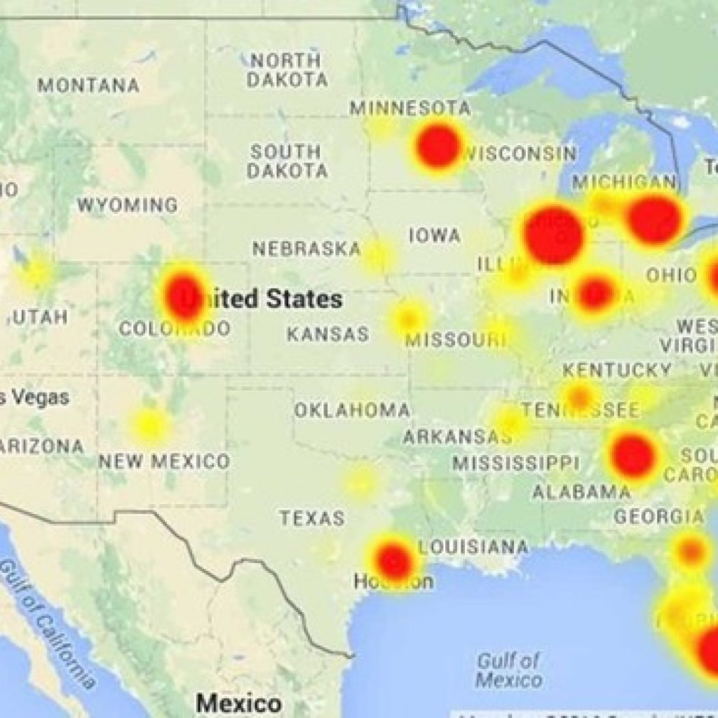 Gulf Power Outage Map Comcast Reports Outages In Chicago Nationwide - Florida Power Outage Map
