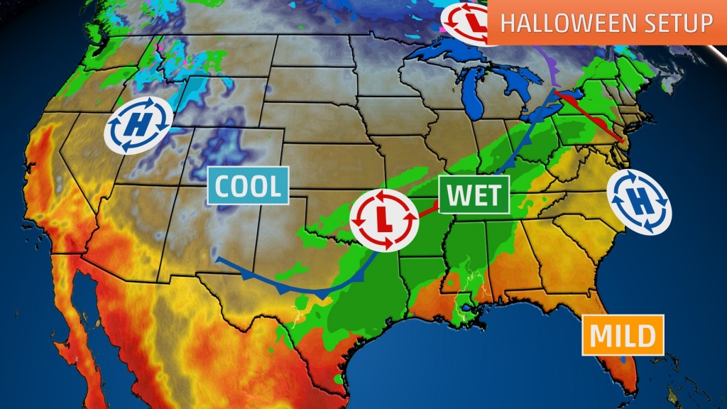 Halloween Weather Forecast: Wet Conditions From Texas To Ohio Valley - Texas Weather Radar Maps Motion