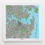 Hand Drawn Map Of Sydney Art Print | Art Prints, Stationery & Gifts   Printable Map Of Sydney