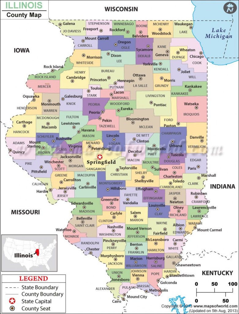 Have A Look At The Awesome #clickable Political Subdivisions Of - Illinois County Map Printable
