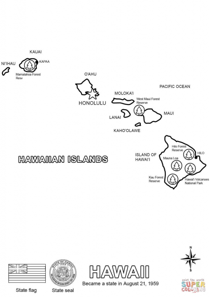 Hawaii Map Coloring Page | Free Printable Coloring Pages - Printable Map Of Hawaii