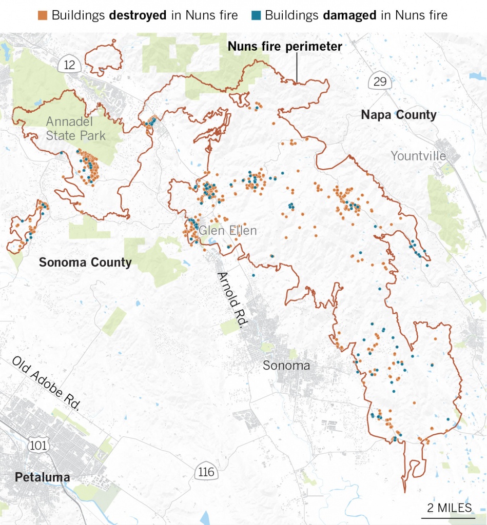 Here&amp;#039;s Where More Than 7,500 Buildings Were Destroyed And Damaged In - Map Of California Fire Damage