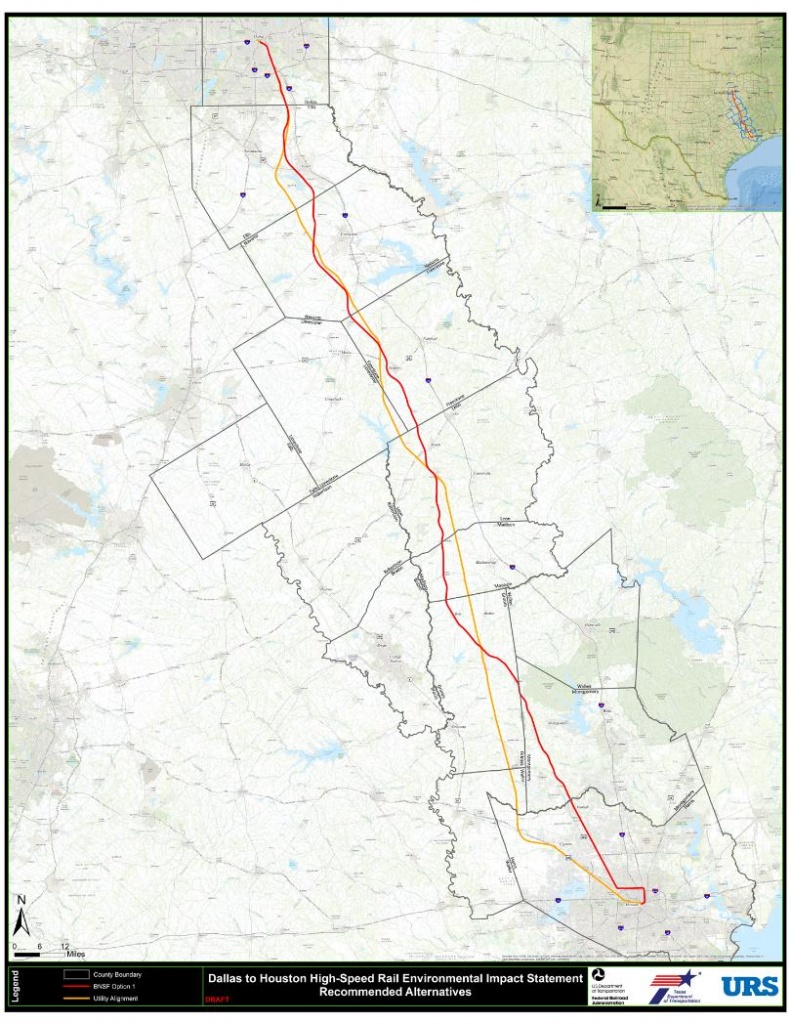 High Speed Rail Project Moving Forward With New Focus On &amp;quot;utility - High Speed Rail Texas Route Map