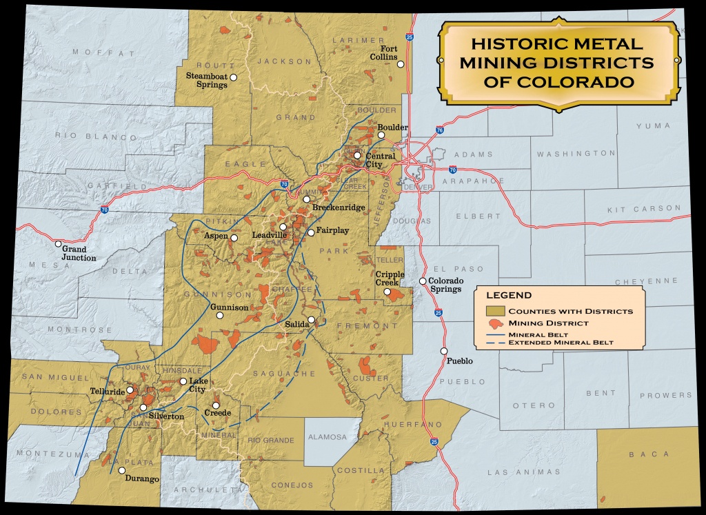 Historic Mining Districts | Colorado Geological Survey - Map Of Abandoned Mines In California