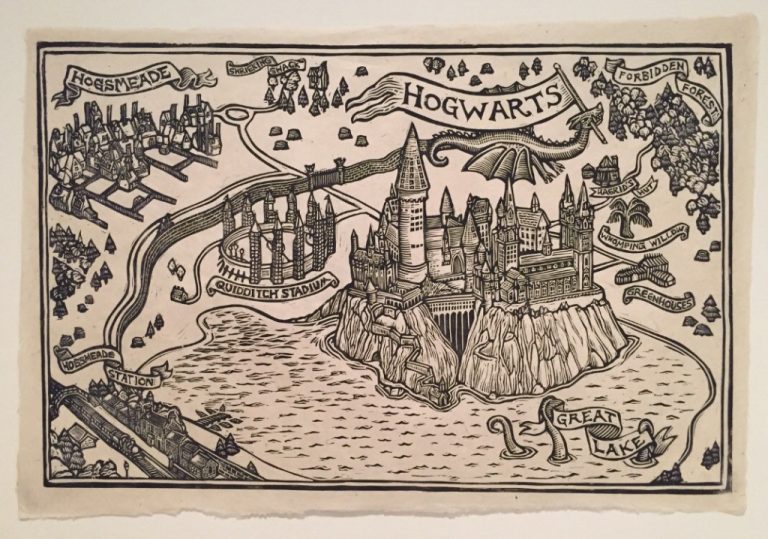 Hogwarts Map Block Print | Etsy - Hogwarts Map Printable - Printable Maps