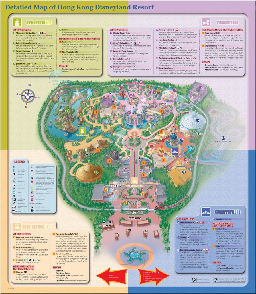 Hong Kong Disneyland Useful Info | Hong Kong | Hong Kong Disneyland - Printable Disneyland Map 2014