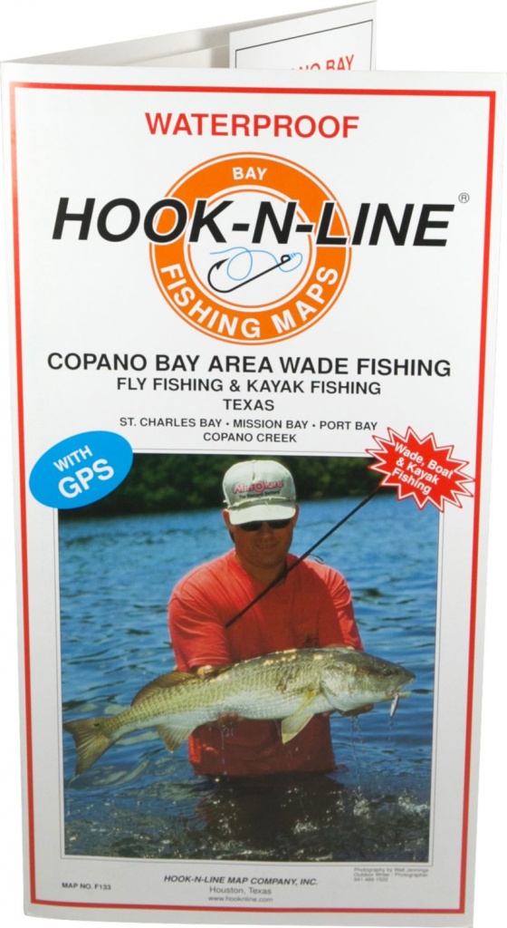 Hook-N-Line Map F133 Copano Bay Wade Fishing Map (With Gps - Texas Kayak Fishing Maps