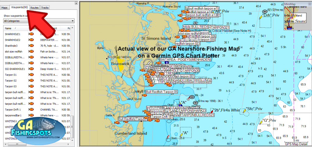 Hot Spots Fishing Maps « Guide To Coastal Georgia Fishing Spots - Top Spot Fishing Maps Florida