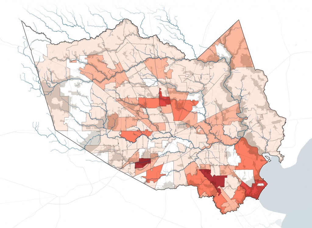 How Harvey Hurt Houston, In 10 Maps | Propublica - Harris County Texas Flood Map