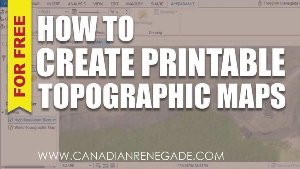 How To Create A Printable Topographic Map In Arcgis Pro - Youtube - Printable Topographic Map
