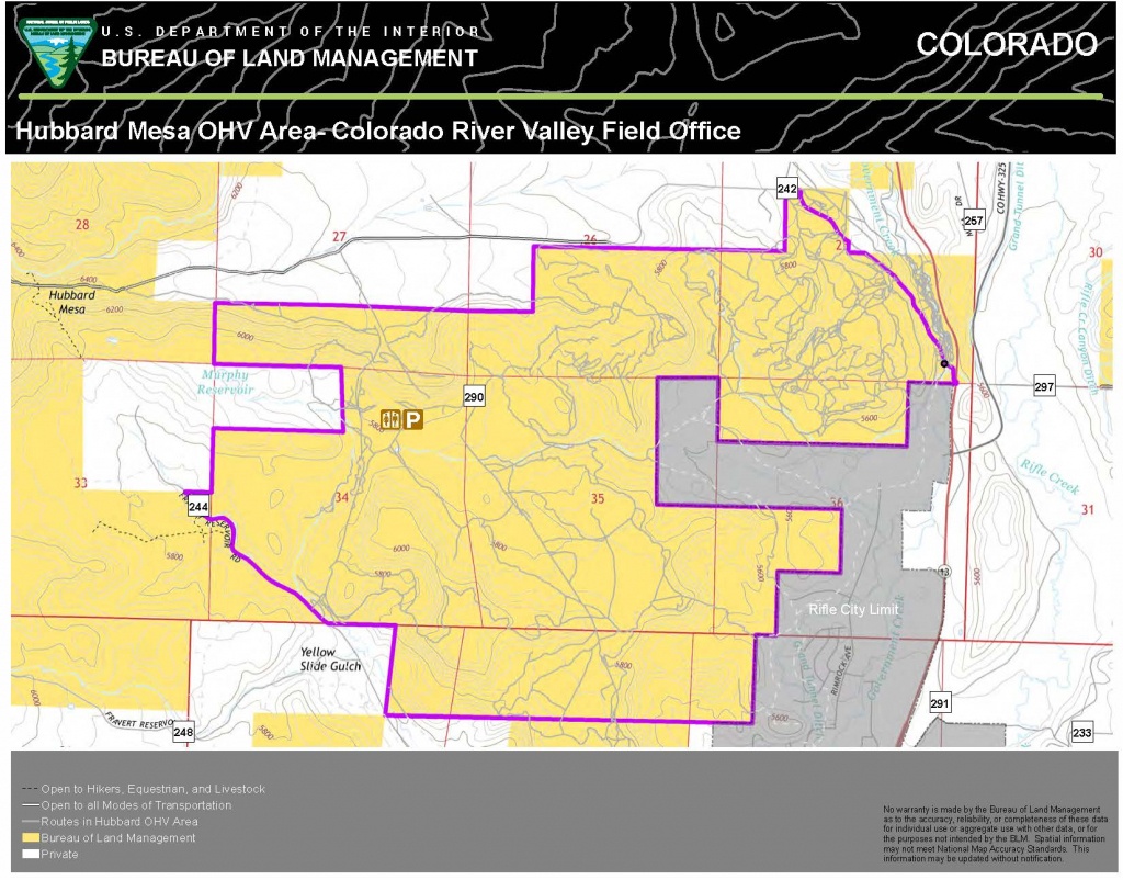 Hubbard Mesa Off-Highway-Vehicle Area Map | Bureau Of Land Management - Blm Ohv Maps California