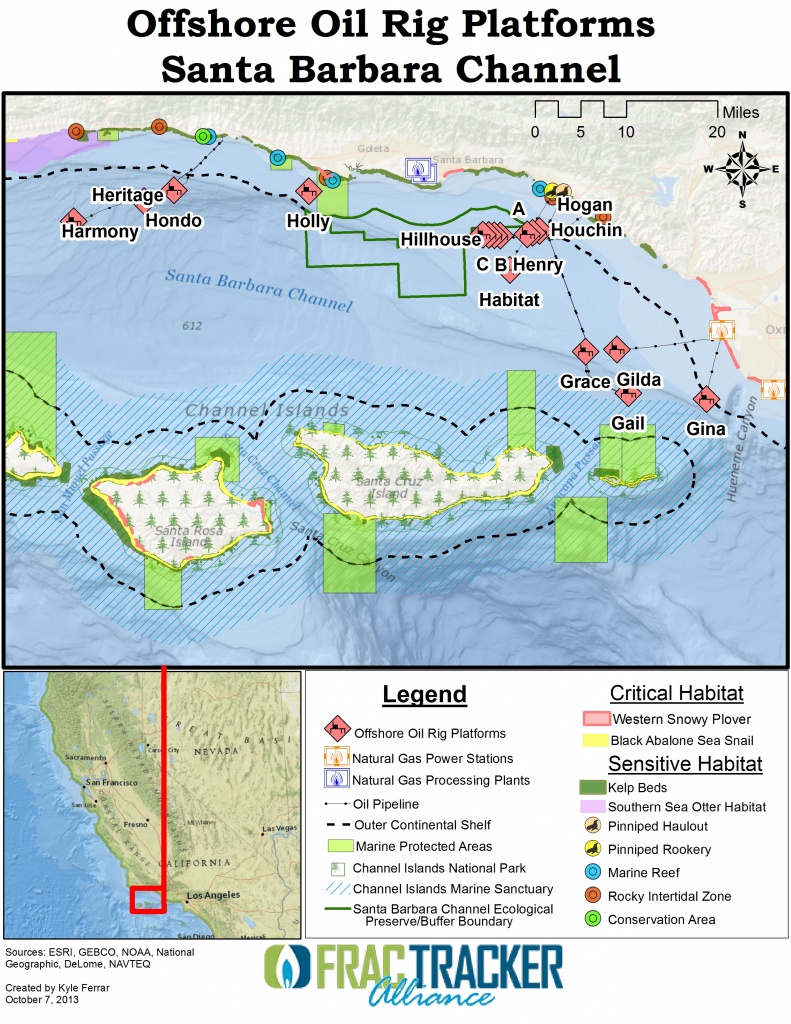 Hydraulic Fracturing Offshore Wells On The California Coast - Fracking In California Map