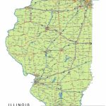 Illinois State Route Network Map. Illinois Highways Map. Cities Of   Illinois County Map With Cities Printable