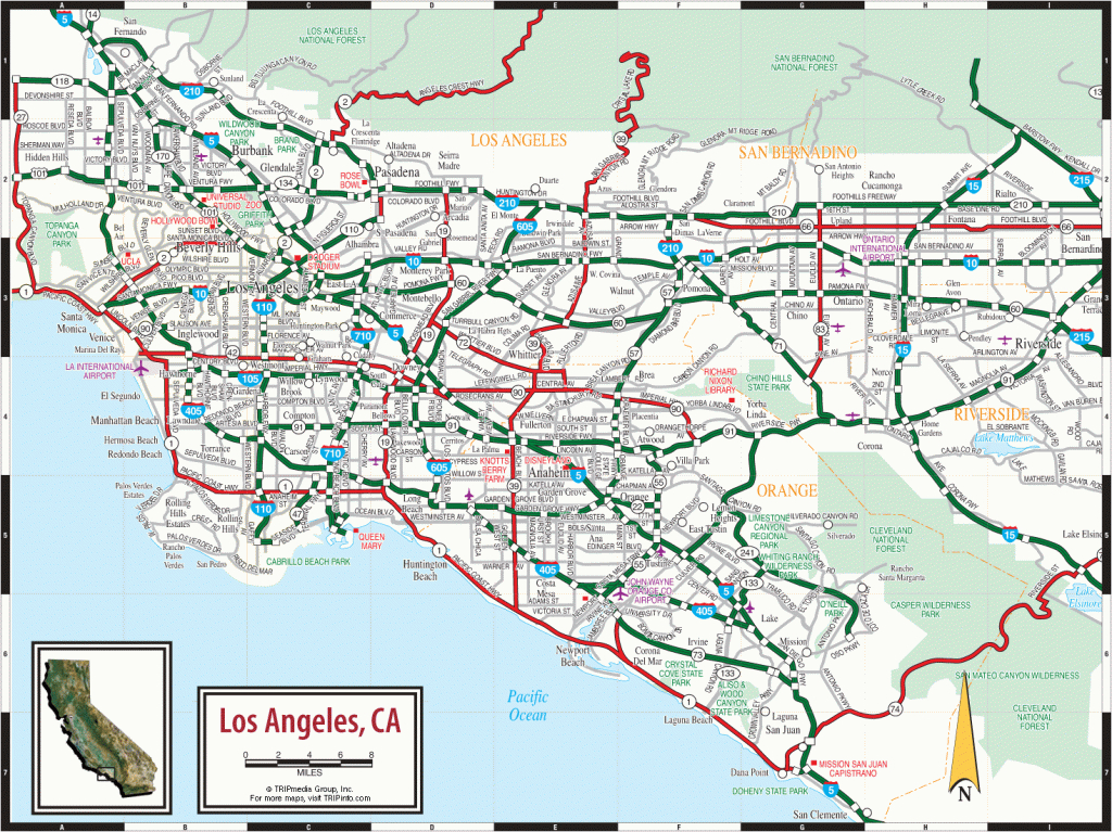 Image Detail For -This Is The Los Angeles Freeway System, Where I - Southern California Road Map Pdf