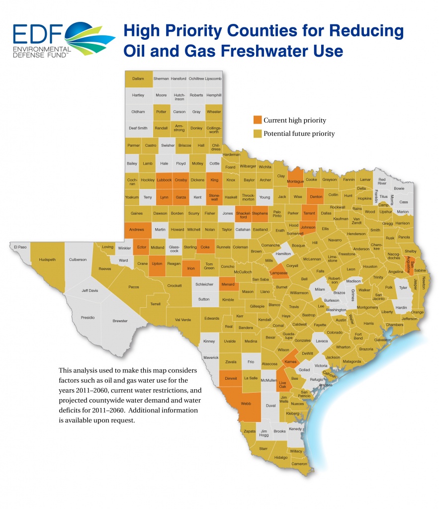 In Texas, Freshwater Use For Oil And Gas Should Be Reduced Strategically - Fracking In Texas Map