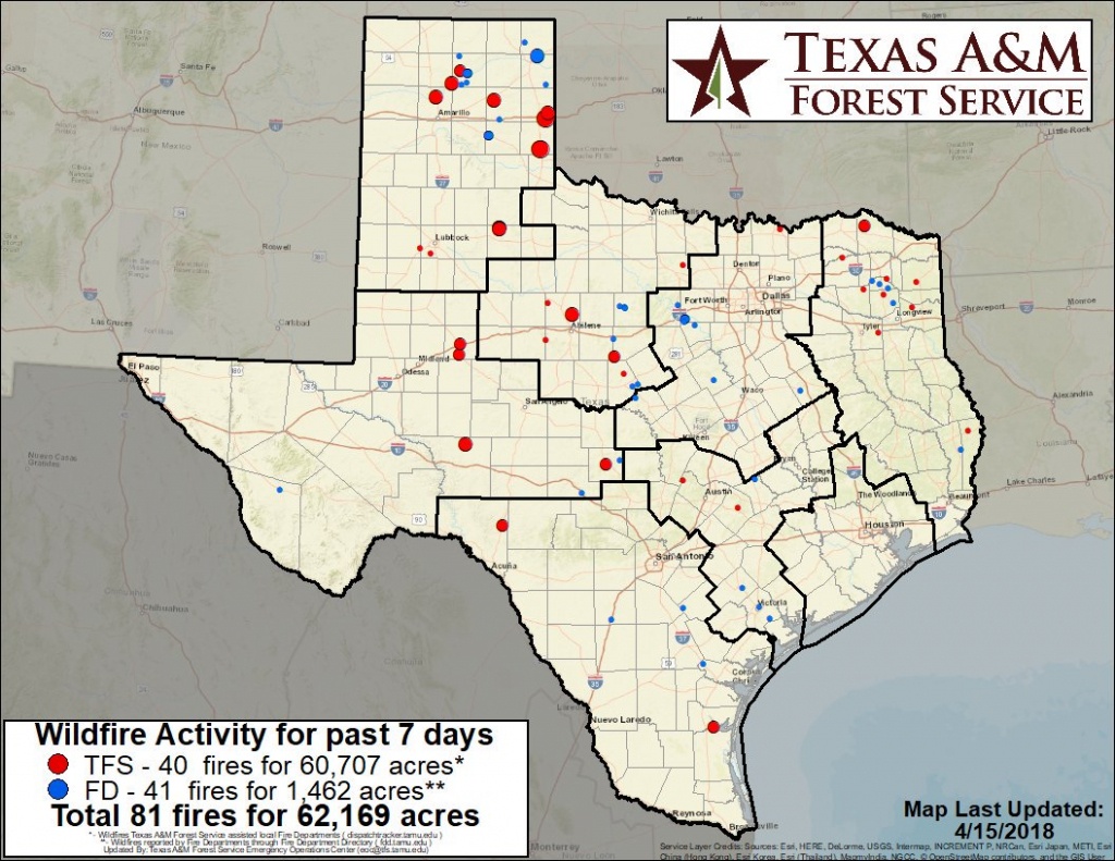 Incident Information - Texas A&amp;amp;m Forest Service On Twitter: &amp;quot;over - Texas Forestry Fire Map