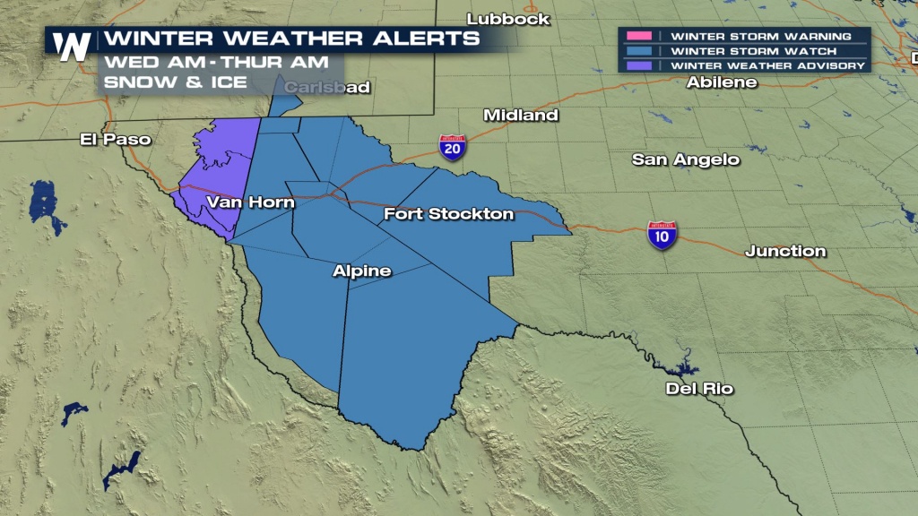 Increasing Snow Chances Forwest Texas? - Weathernation - West Texas Weather Map