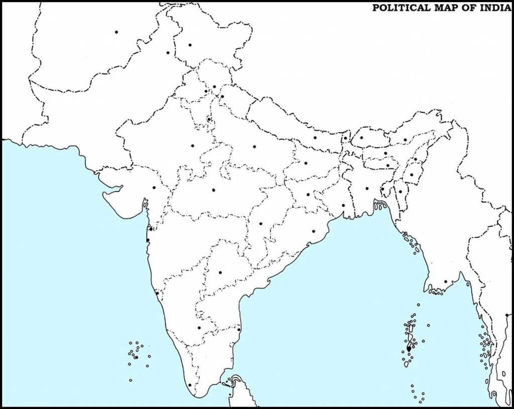 India Outline Map Pdf | Dehazelmuis - India Outline Map A4 Size Printable