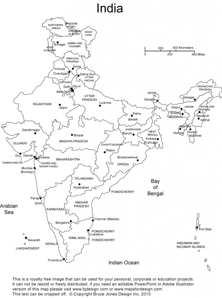 India Printable, Blank Maps, Outline Maps • Royalty Free - India Map Printable Free