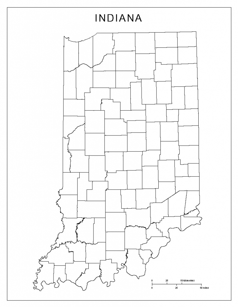 Indiana Blank Map - Indiana State Map Printable