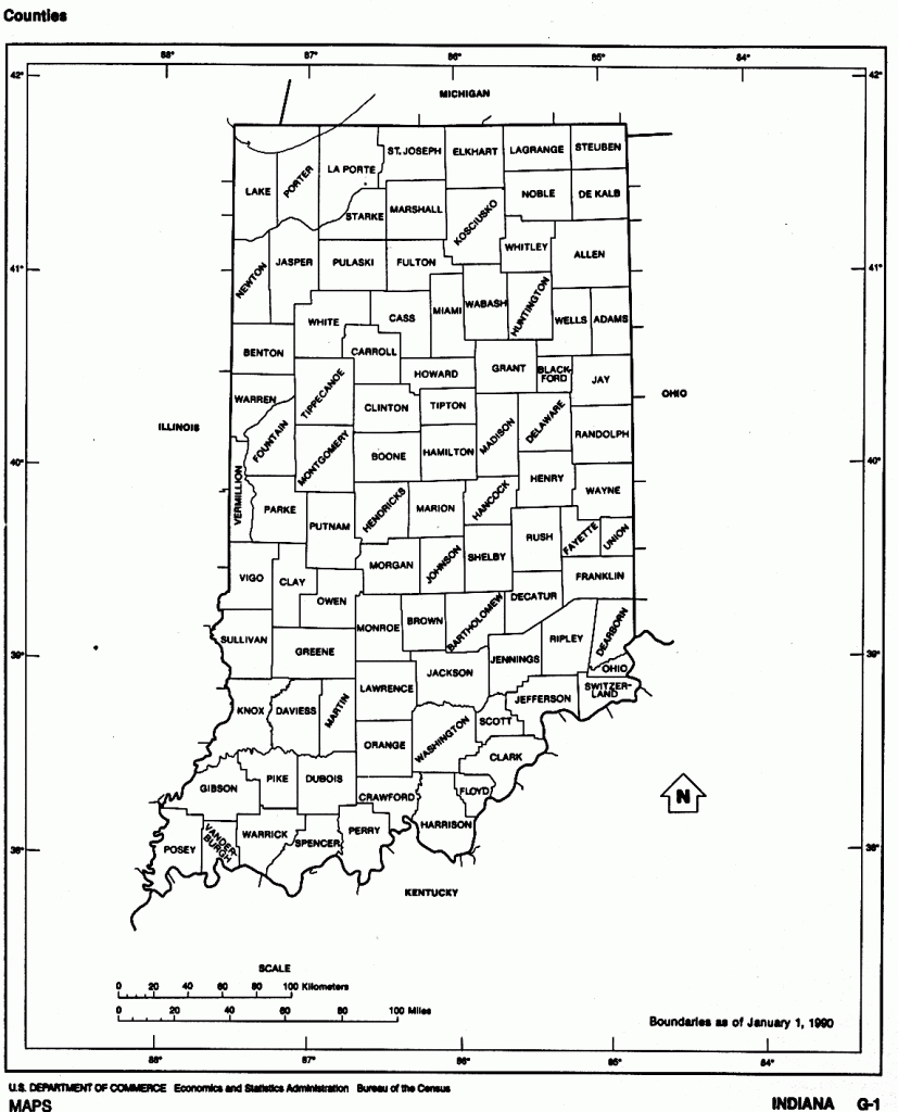 Indiana Free Map - Printable Map Of Indiana