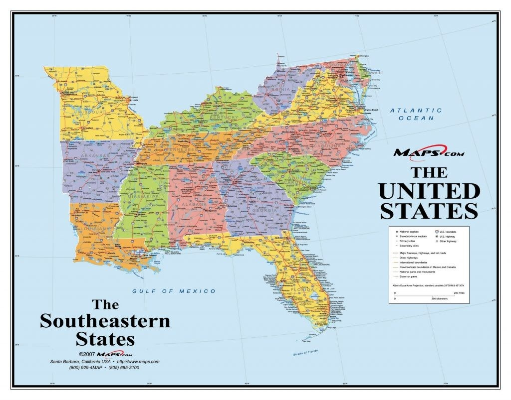 Interactive Map Of Southeastern United States | World Map - Printable Map Of Southeast United States
