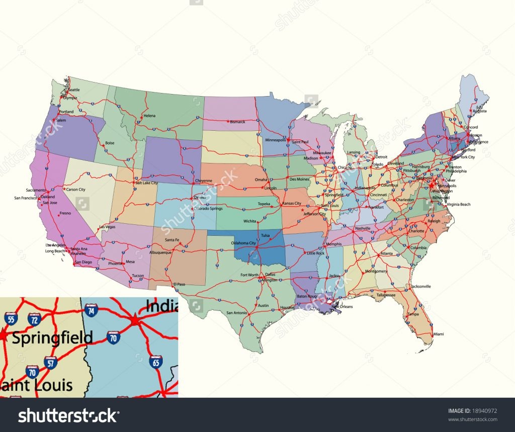 Interstate Highway Map Of Us Usa Highways At Major In New And - Printable Us Map With Interstate Highways