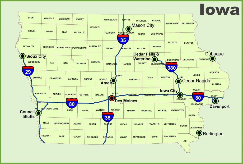 Iowa State Maps | Usa | Maps Of Iowa (Ia) - Printable Iowa Road Map