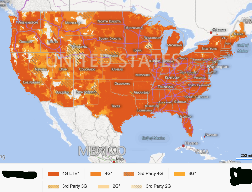 Iphone 6S Carriers Compared Based On Coverage: At&amp;amp;t Vs. Verizon Vs - At&amp;amp;t Coverage Map California
