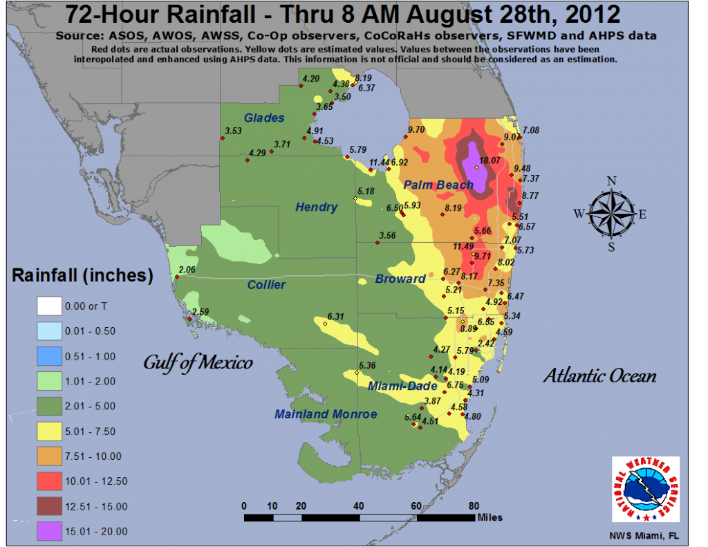 Isaac - South Florida Weather Map