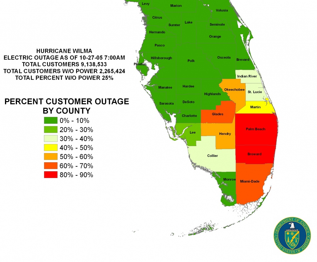 Iser - Gulf Coast Hurricanes - Power Outages In Florida Map