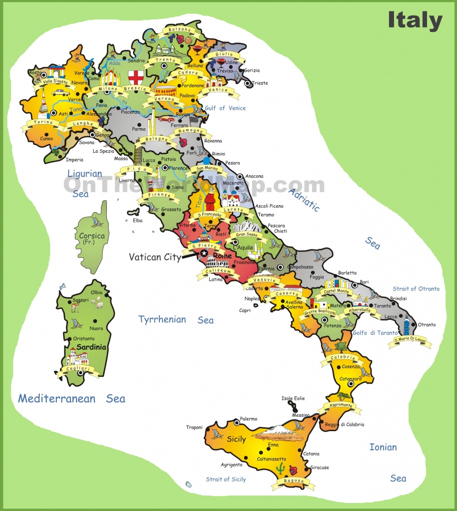 Italy Tourist Map - Printable Map Of Italy