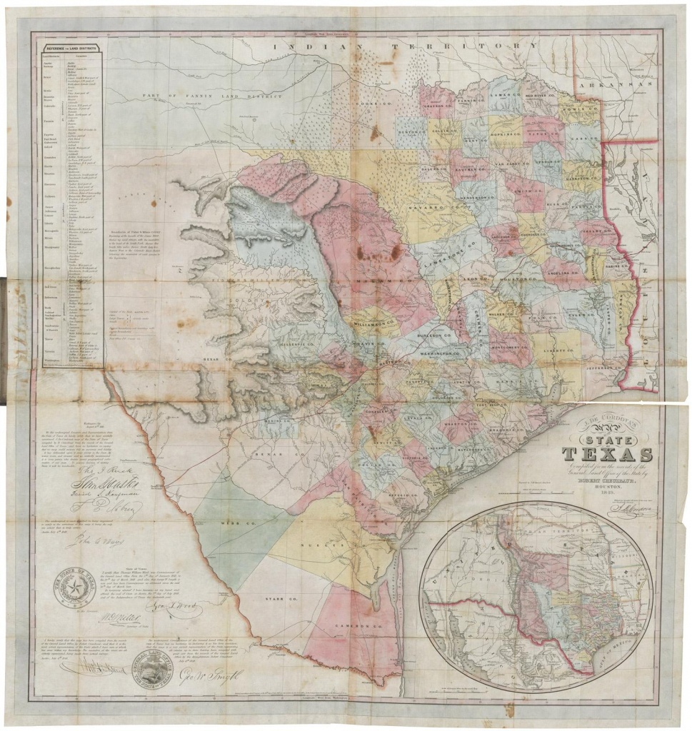 J. De Cordova&amp;#039;s Map Of The State Of Texas Compiled From The Records - Texas Land Office Maps