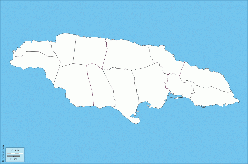 Jamaica : Free Map, Free Blank Map, Free Outline Map, Free Base Map - Free Printable Map Of Jamaica